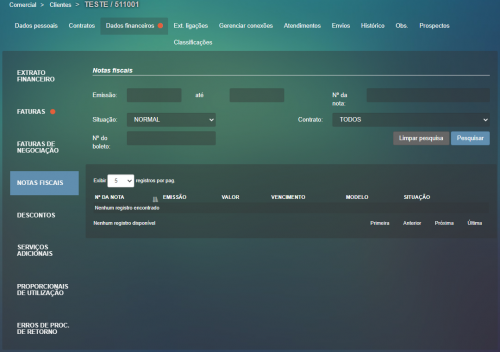 Filtro por número de boleto